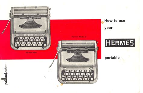 hermes automatic typewriter instruction manual|famous Hermes typewriter models.